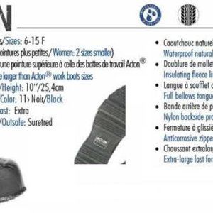 New Mens Acton Trenton black rubber overshoes